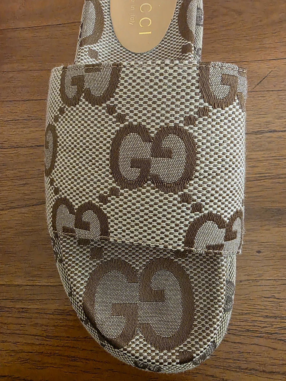 Gucci Brown GG Logo Sandals - Picture 5 of 10
